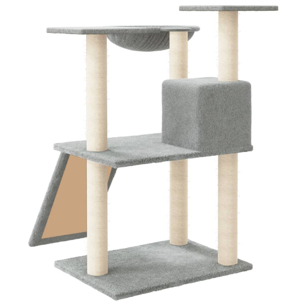 vidaXL Rascador para gatos con postes de sisal gris claro 83 cm - Image 5