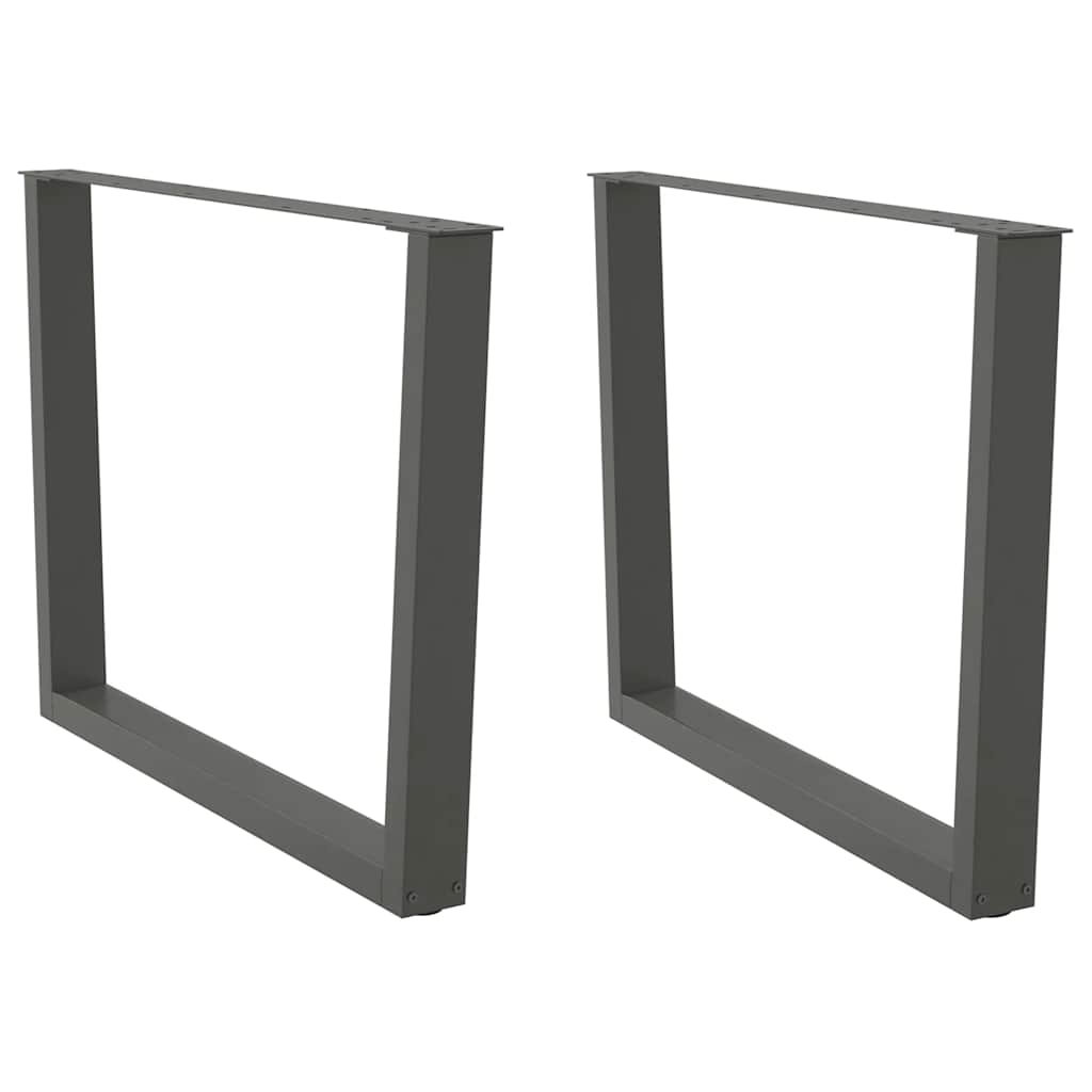 vidaXL Patas para mesa de comedor en forma de V (2 unidades), antracita, 100 x (72-73,3) cm, acero