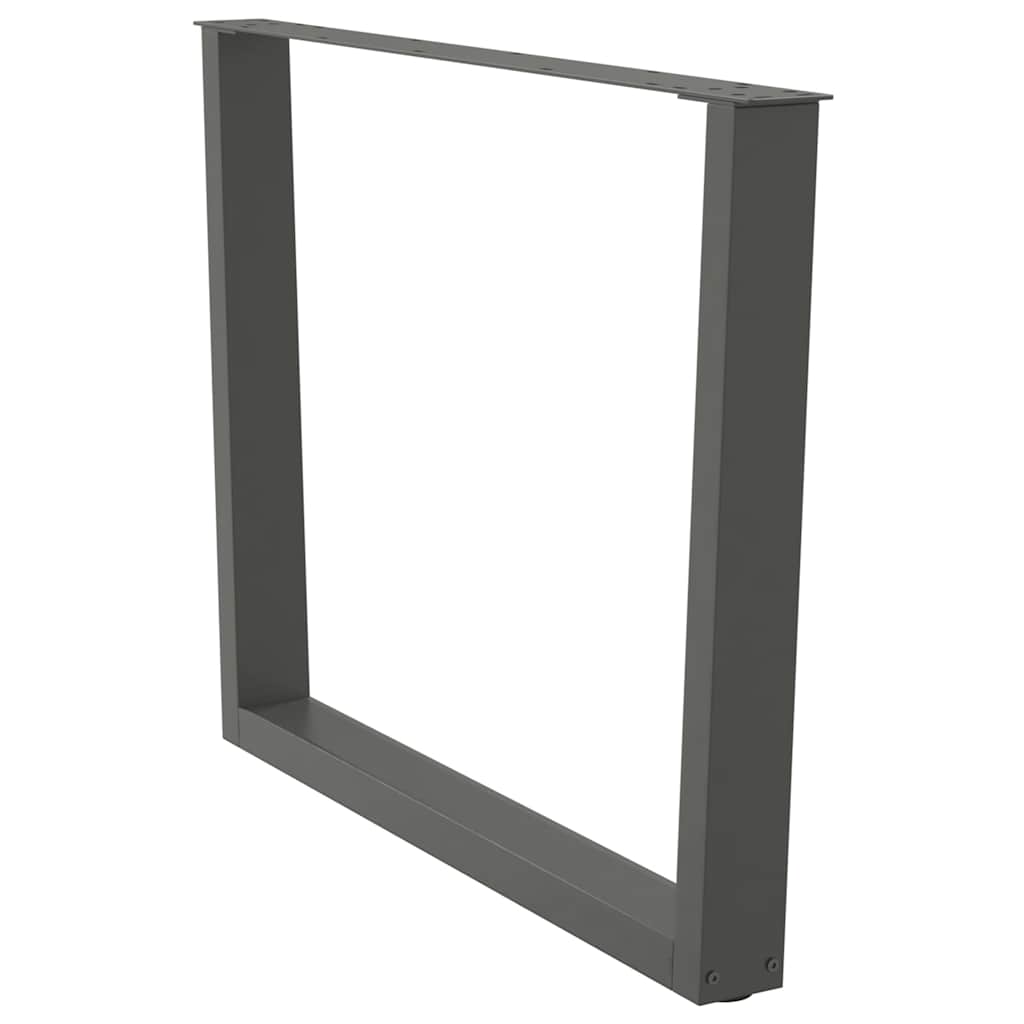 vidaXL Patas para mesa de comedor en forma de V (2 unidades), antracita, 100 x (72-73,3) cm, acero - Image 4