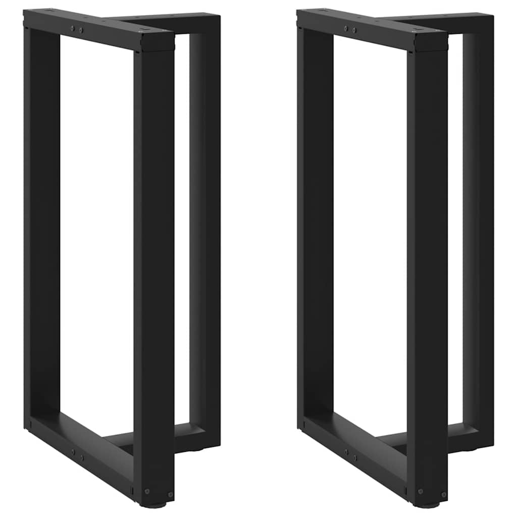 vidaXL Patas para mesa de bar en forma de T (2 unidades), color negro, 60 x 35 x (100-101) cm, acero