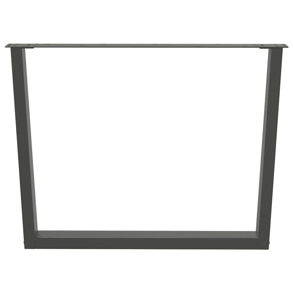 vidaXL Patas para mesa de comedor en forma de V (2 unidades), antracita, 100 x (72-73,3) cm, acero - Image 5