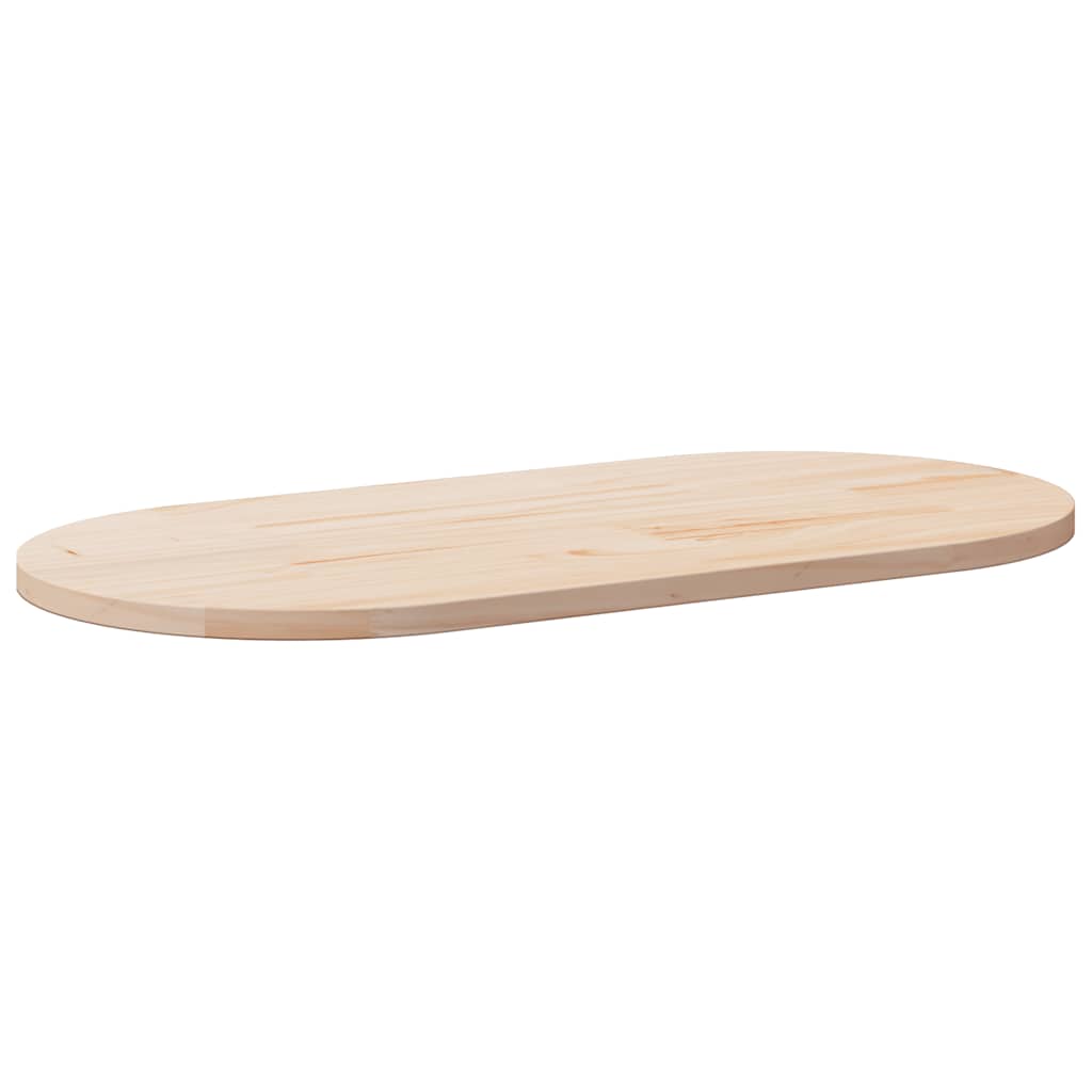 vidaXL Tablero de mesa ovalado de madera maciza de pino 100x50x2,5 cm