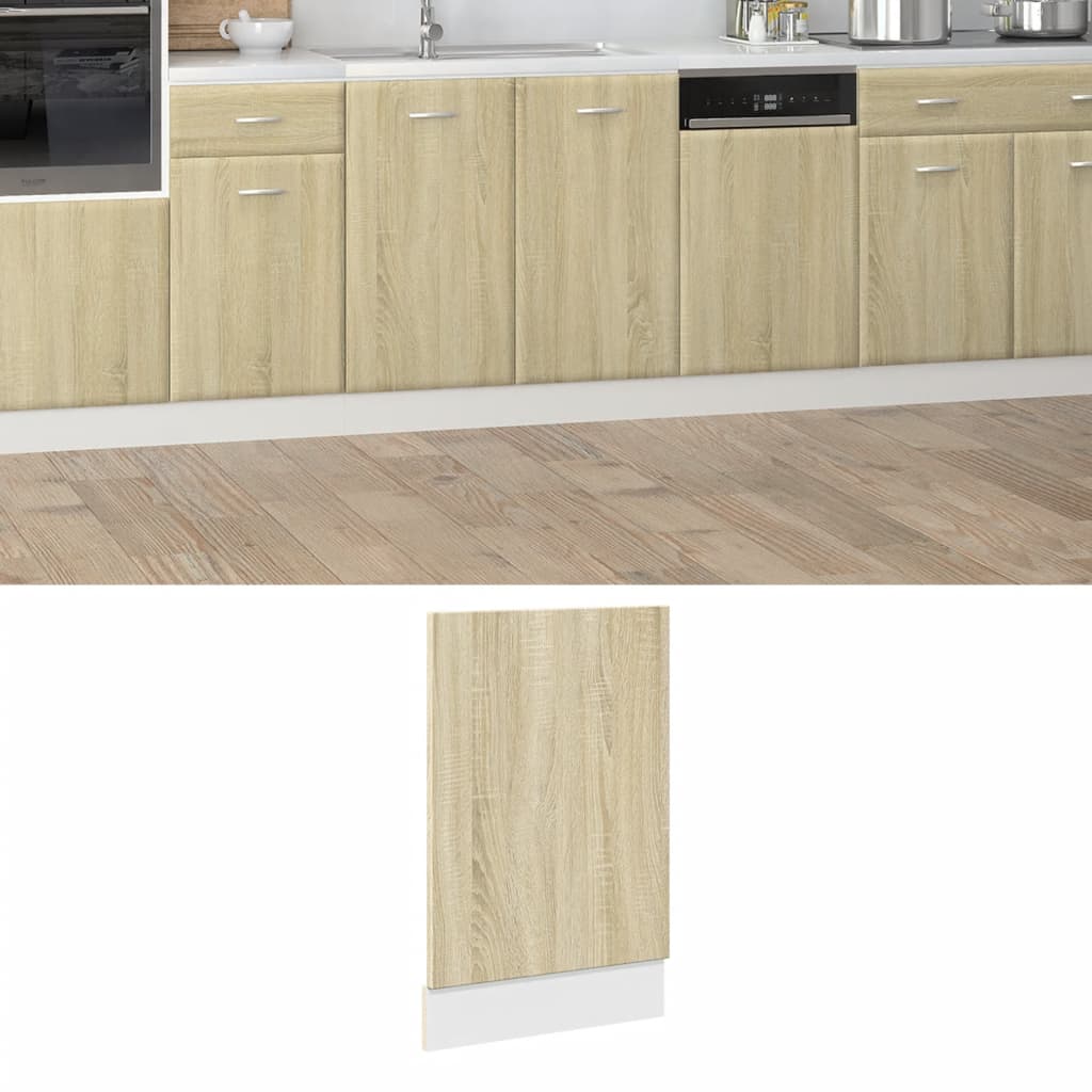 vidaXL Panel para lavavajillas roble Sonoma 45x3x67 cm madera de ingeniería