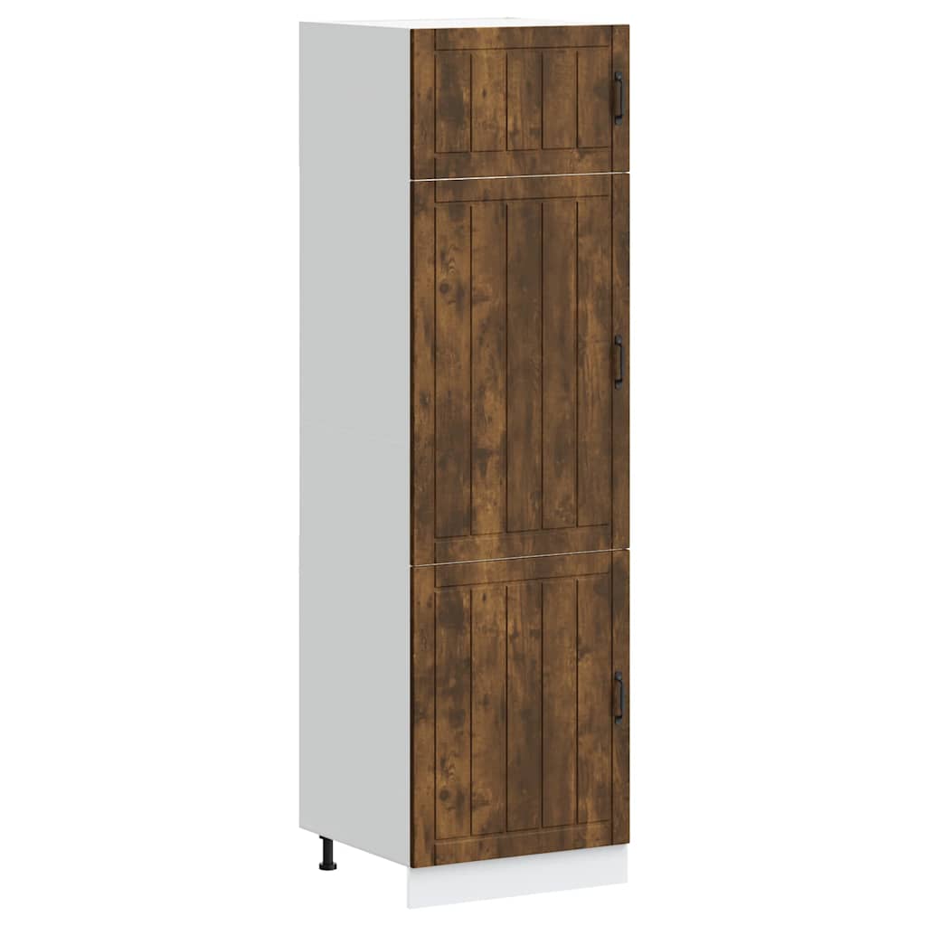 vidaXL Mueble de cocina Lucca de madera contrachapada roble ahumado
