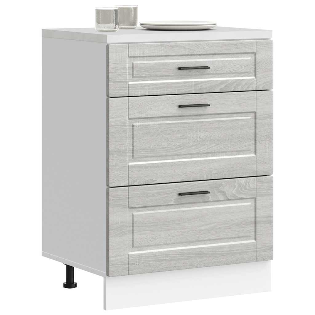 vidaXL Mueble bajo de cocina porto gris sonoma madera reconstituida