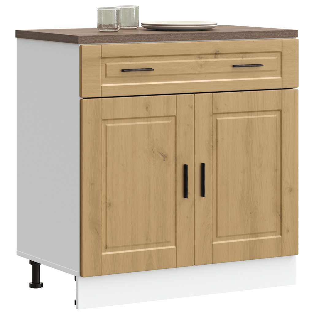 vidaXL Mueble bajo de cocina porto roble artesano madera reconstituida