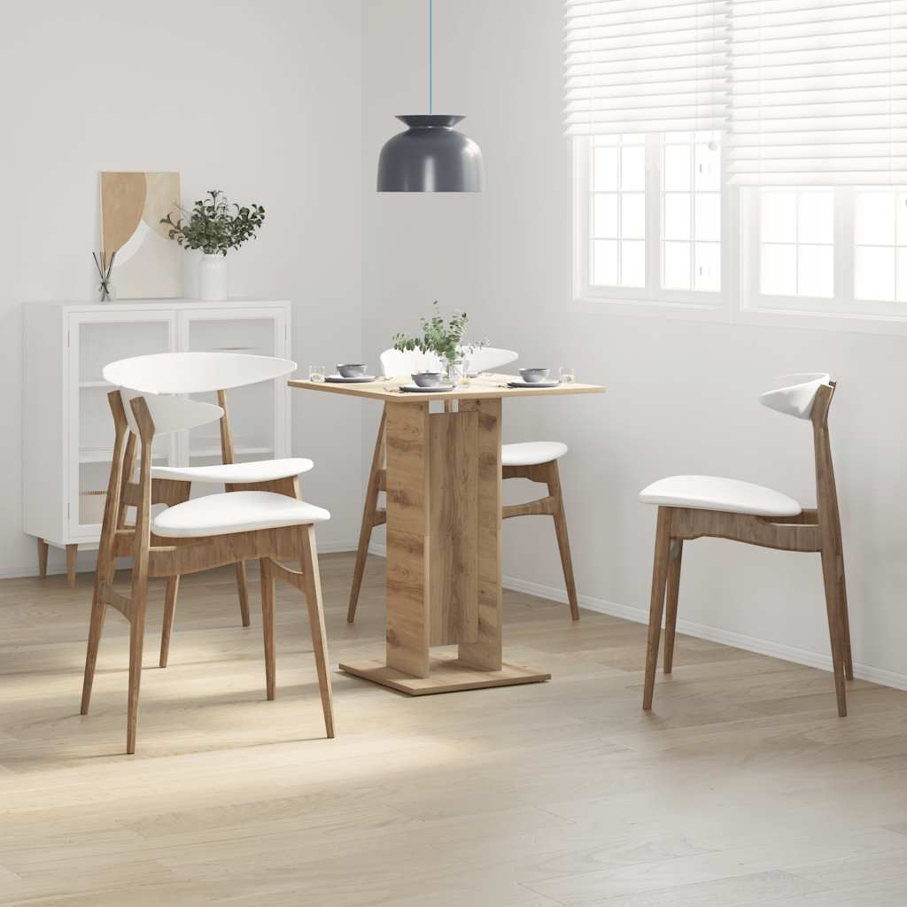 vidaXL Mesa de bistró madera de ingeniería roble artisan 60x60x75 cm