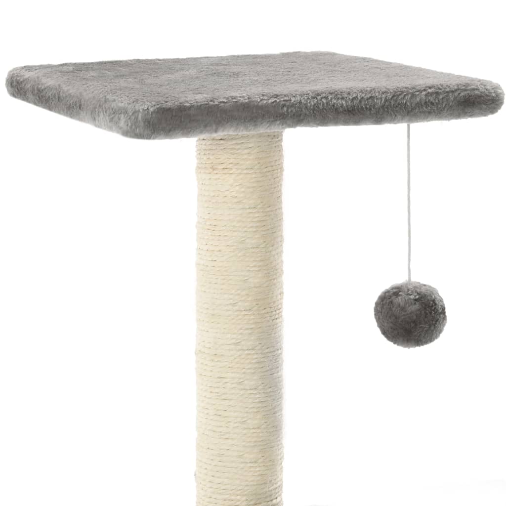 vidaXL Rascador para gatos con poste rascador de sisal 65 cm gris - Image 4
