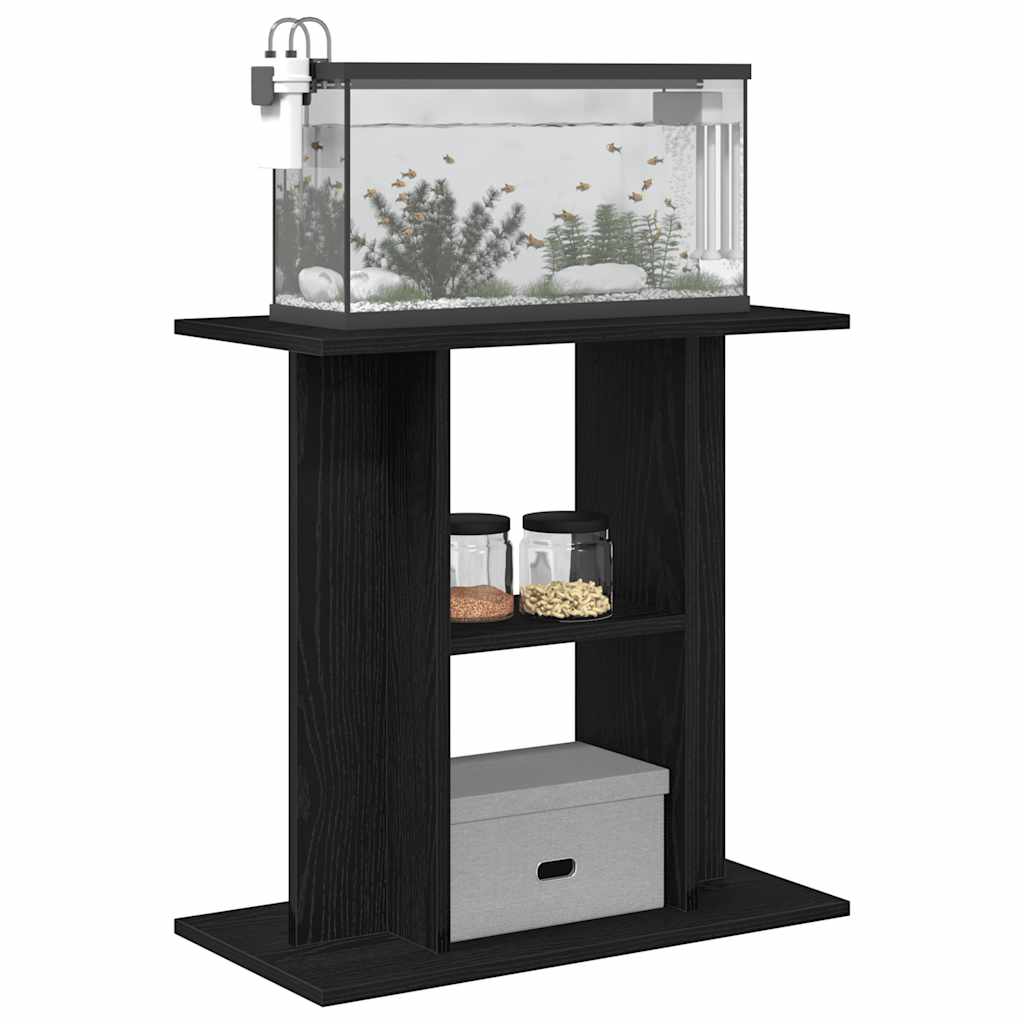 vidaXL Soporte para acuario de madera de ingeniería de roble negro 60x30x60 cm - Image 4