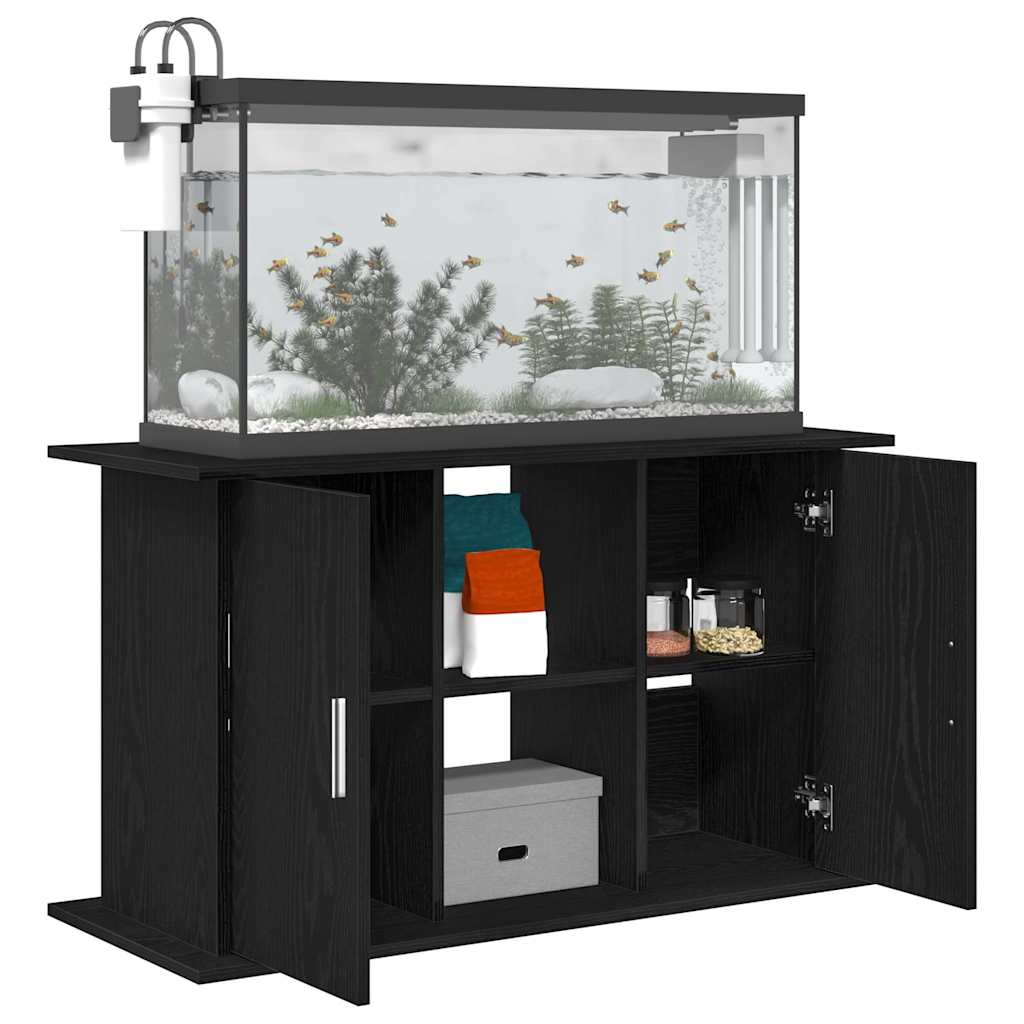 vidaXL Soporte para acuario de madera de ingeniería de roble negro 101x41x58 cm - Image 4
