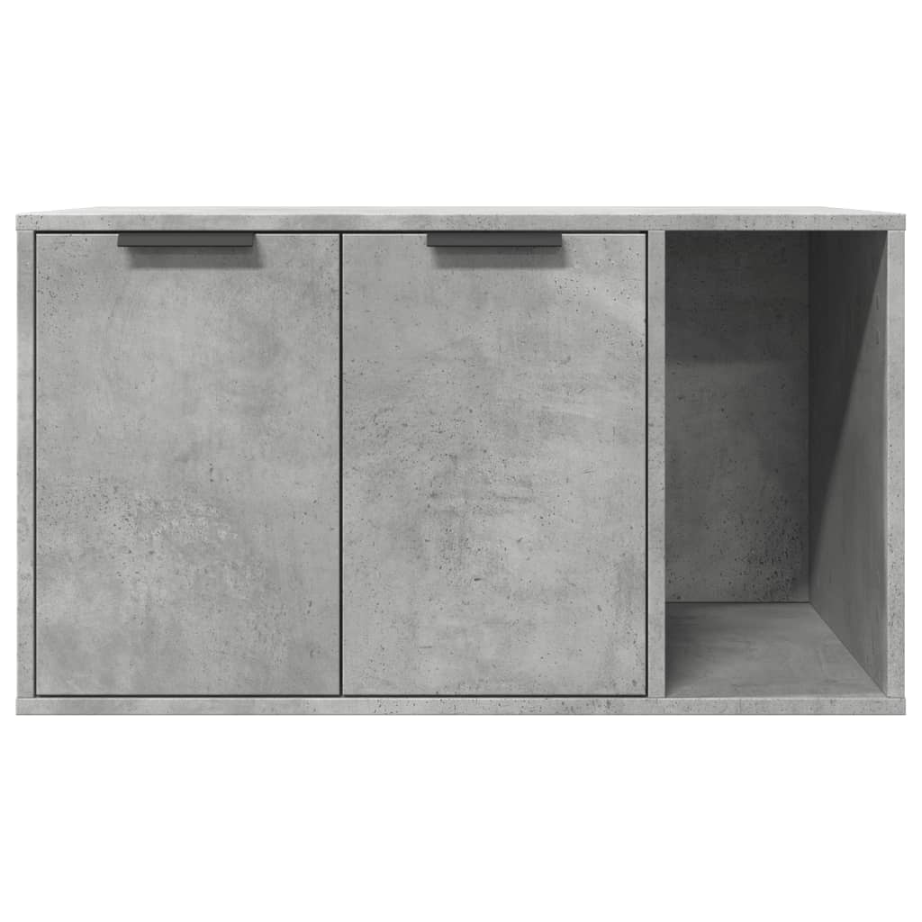 vidaXL Mueble arenero para gatos madera gris hormigón 80x50x45 cm - Image 5