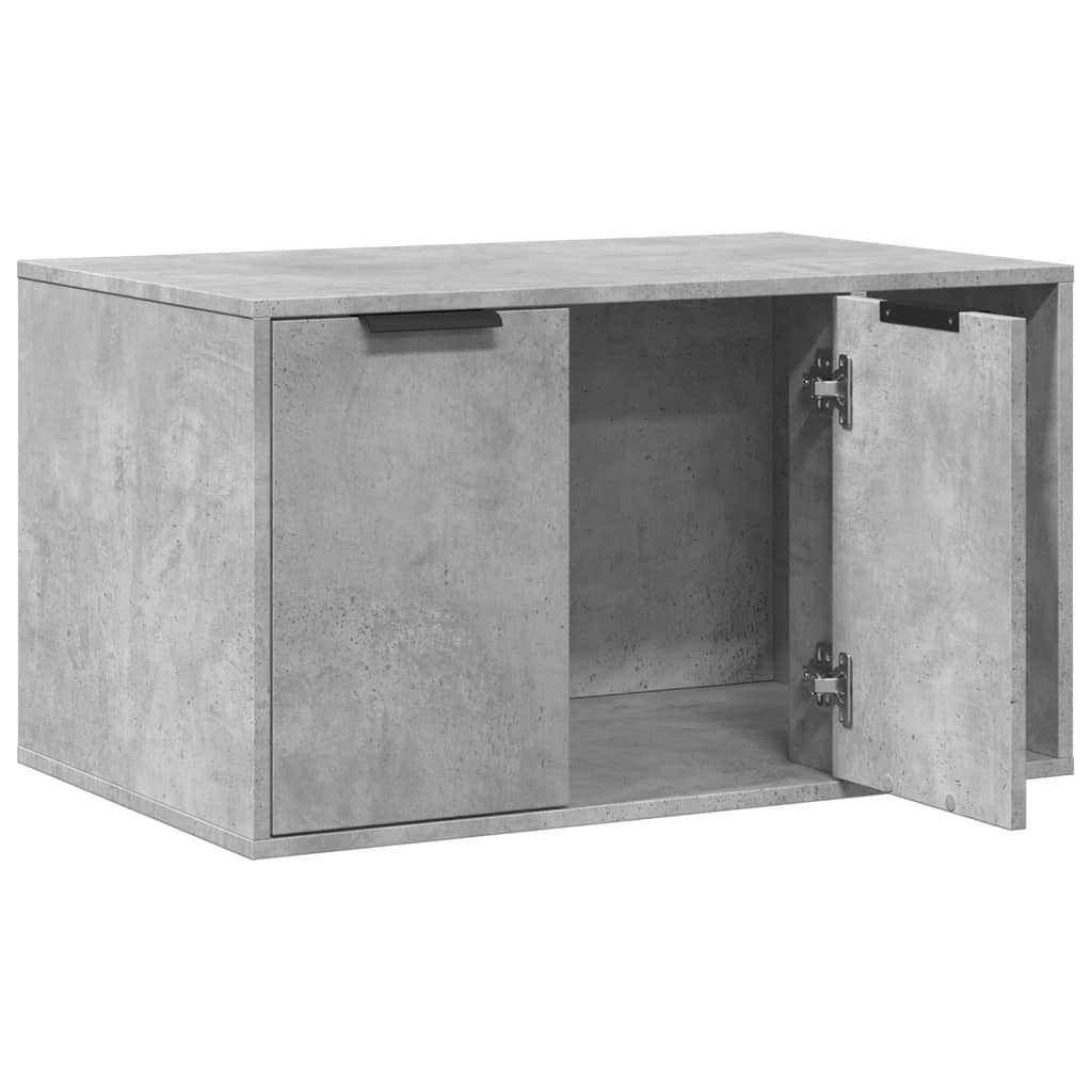 vidaXL Mueble arenero para gatos madera gris hormigón 80x50x45 cm - Image 4