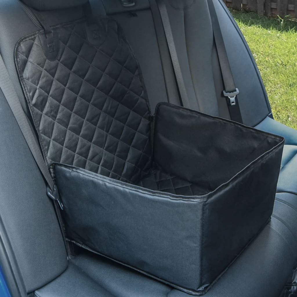 vidaXL Silla de coche para perros negro 45x45x25/55 cm