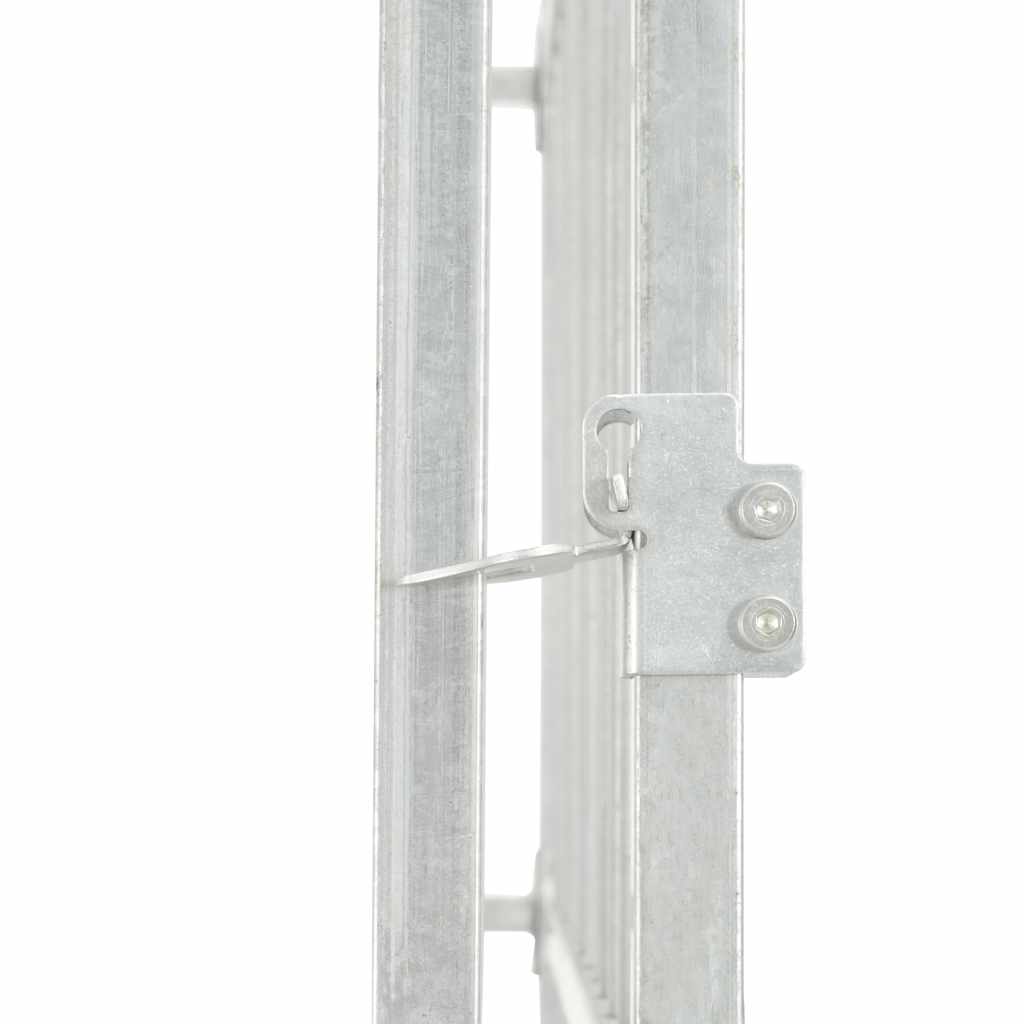 vidaXL Perrera de exterior de acero galvanizado 760x760x185 cm - Image 4