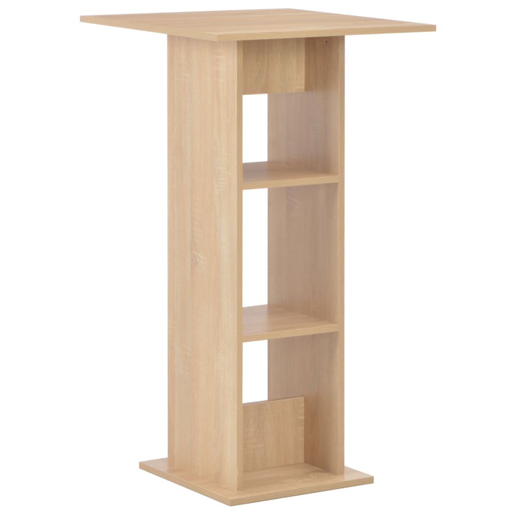 vidaXL Mesa alta de bar color roble 60x60x110 cm