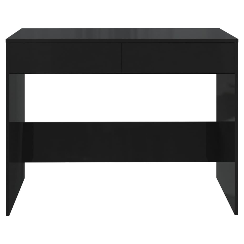 vidaXL Escritorio de madera contrachapada negro 101x50x76,5 cm - Image 5