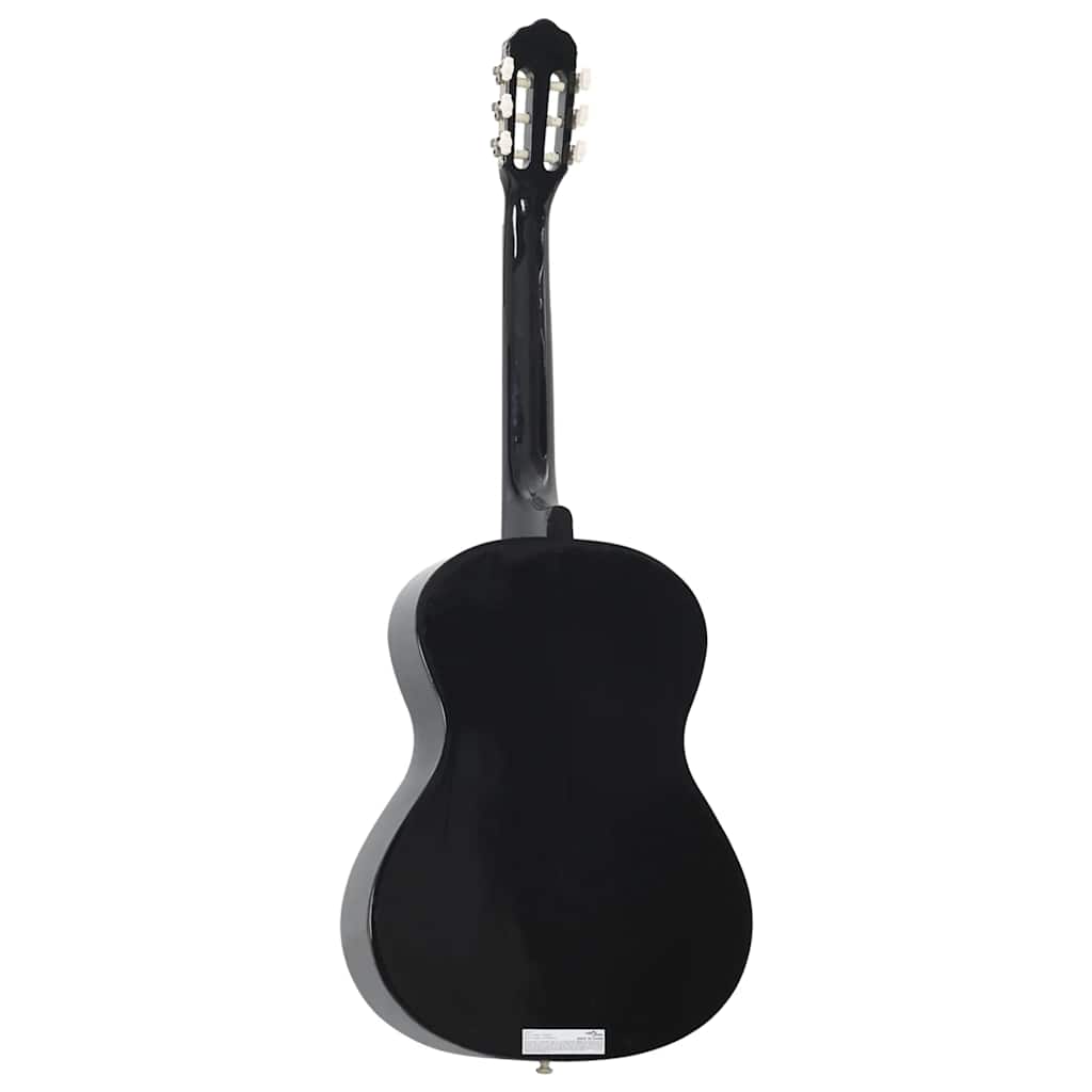 vidaXL Guitarra clásica para principiantes madera tilo negro 4/4 39" - Image 5