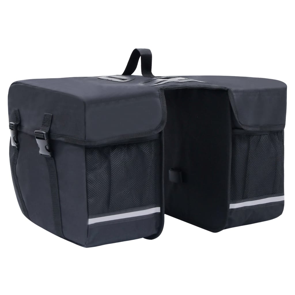 vidaXL Bolsa doble para bicicleta alforja impermeable 35 L negra