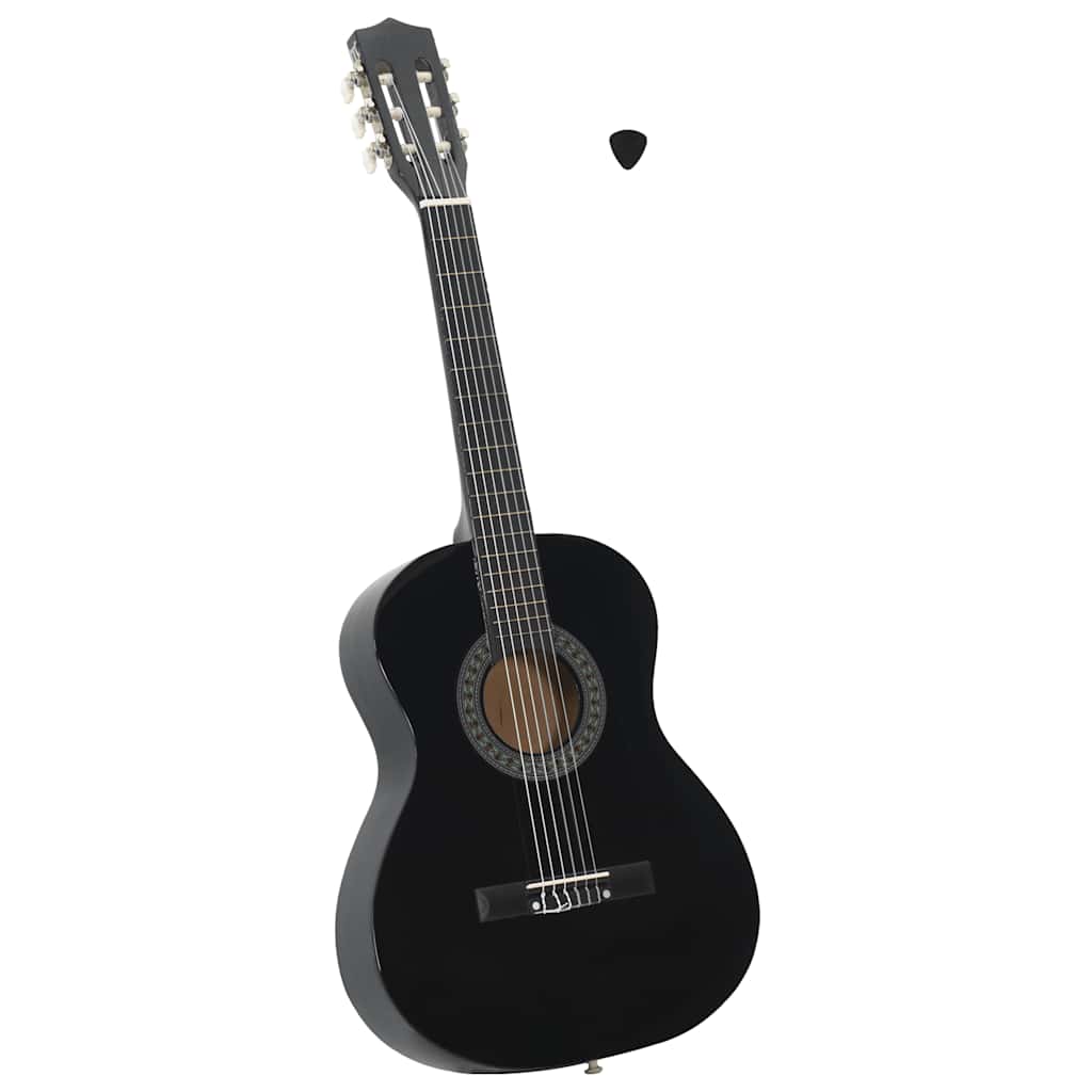 vidaXL Guitarra clásica para niños y principiantes negro 3/4 36"