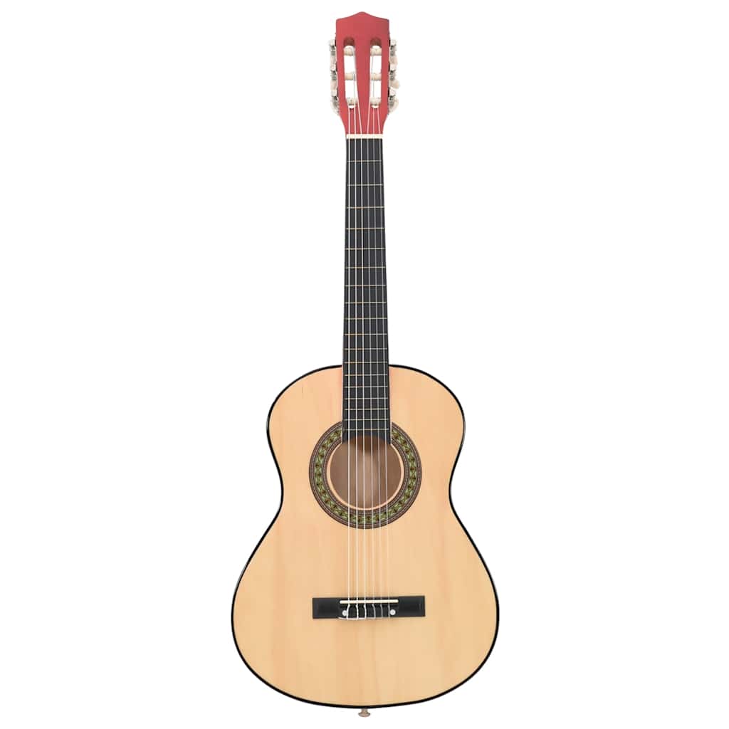 vidaXL Guitarra clásica para principiantes y niños madera tilo 1/2 34" - Image 3