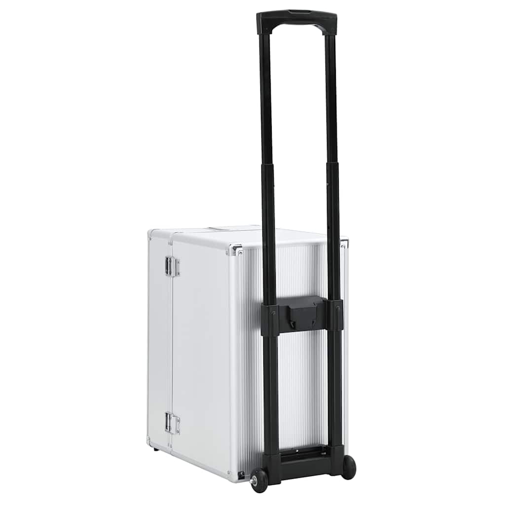 vidaXL Maleta trolley de piloto aluminio plateado 47x39x27 cm - Image 5