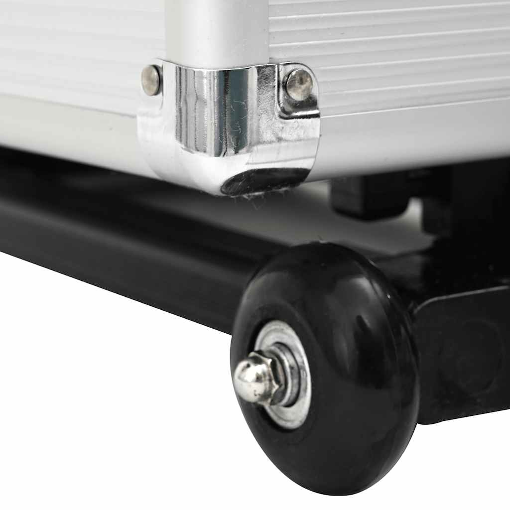 vidaXL Maleta trolley de piloto aluminio plateado 47x39x27 cm - Image 6