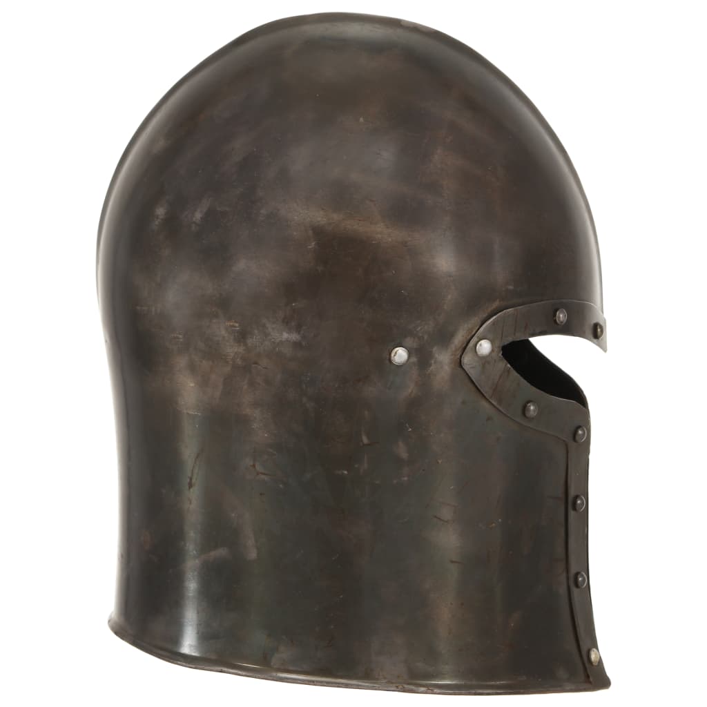 vidaXL Réplica de casco de caballero medieval antiguo LARP acero plata - Image 3