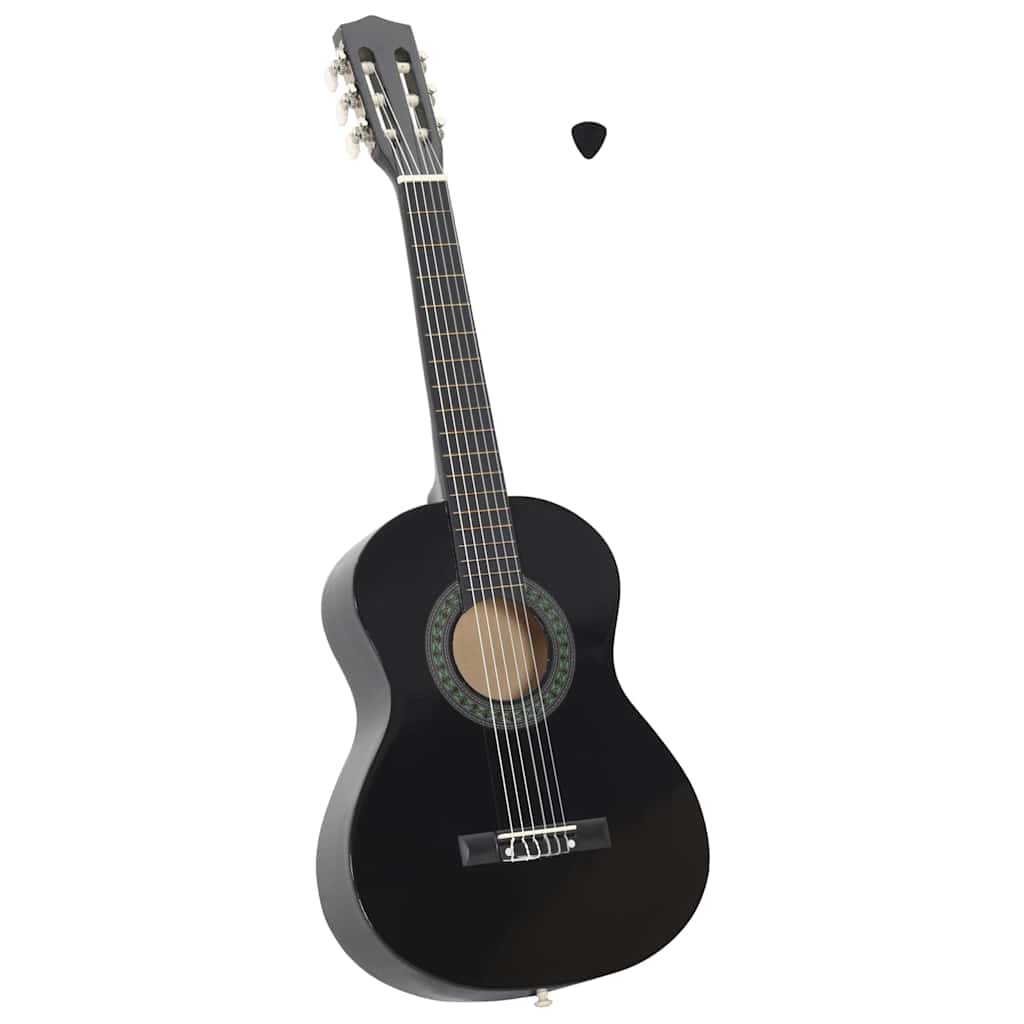vidaXL Guitarra clásica para niños y principiantes negro 1/2 34"