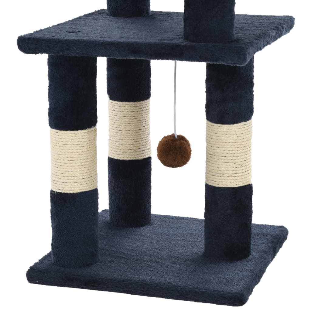 vidaXL Rascador para gatos con poste de sisal 65 cm azul - Image 5