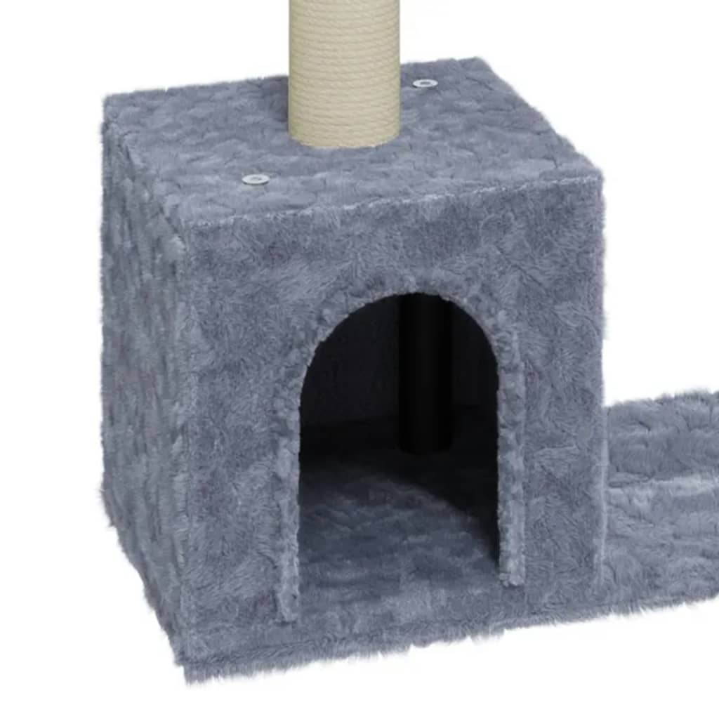 vidaXL Rascador para gatos con postes de sisal 60 cm gris claro - Image 5