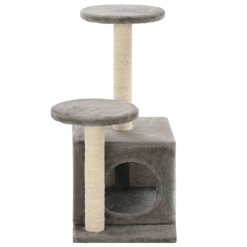 vidaXL Rascador para gatos con poste rascador de sisal 60 cm gris - Image 5