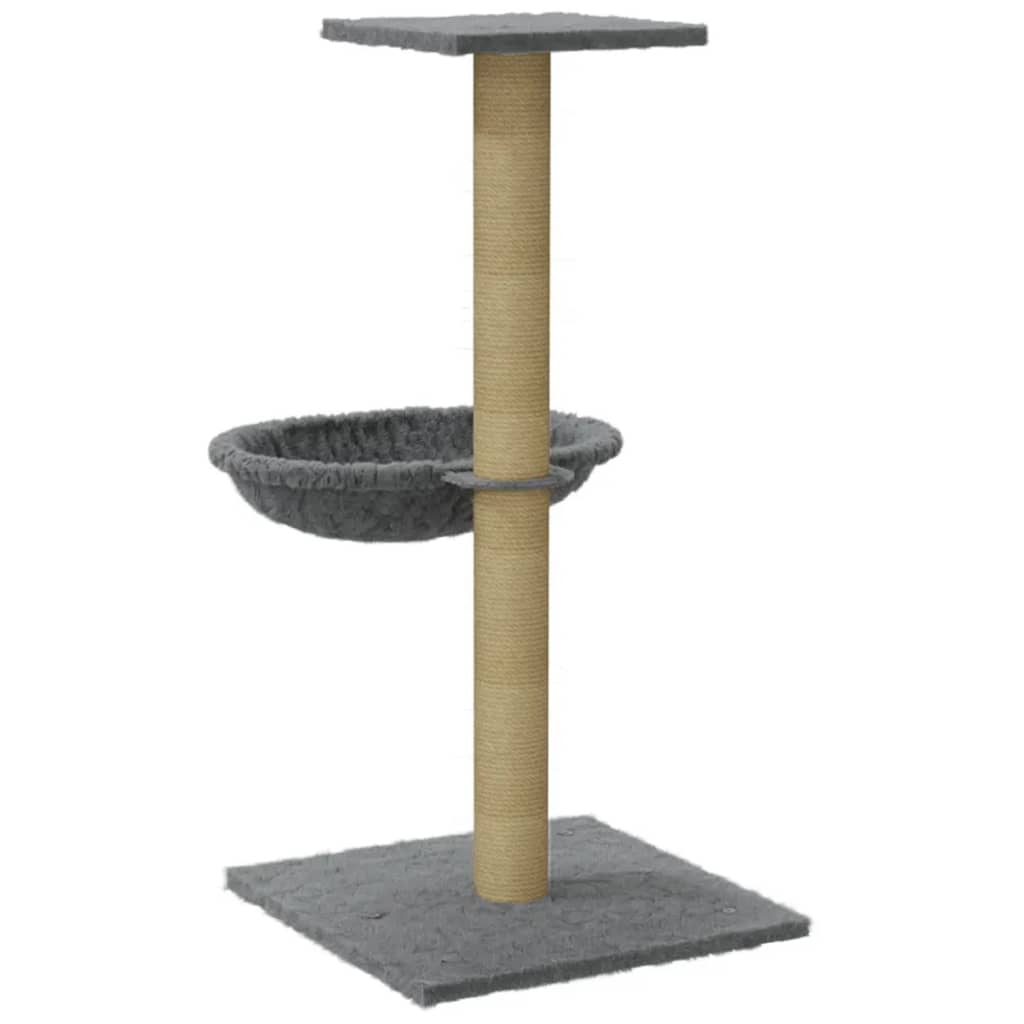 vidaXL Rascador para gatos con poste de sisal gris claro 74 cm - Image 6