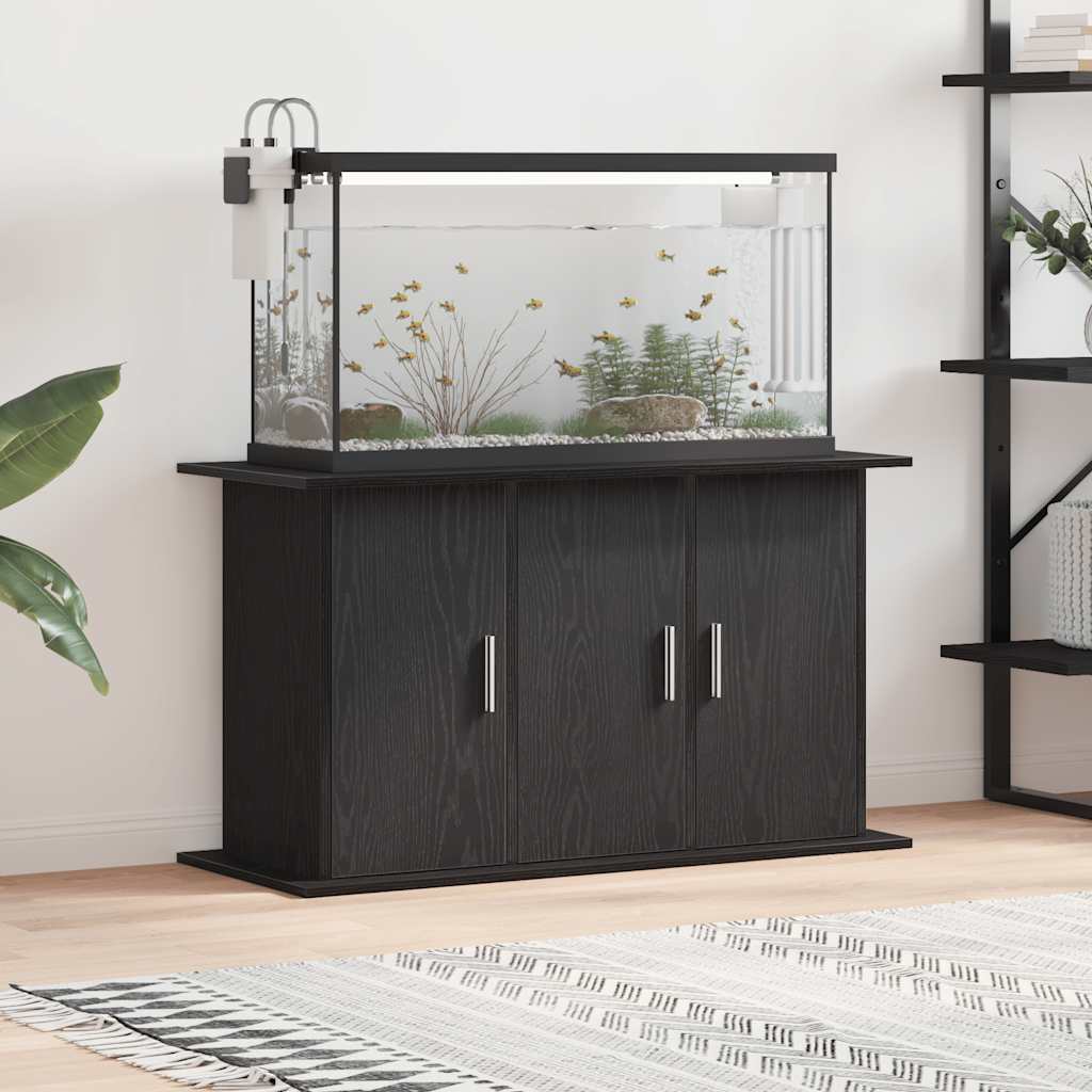 vidaXL Soporte para acuario de madera de ingeniería de roble negro 101x41x58 cm