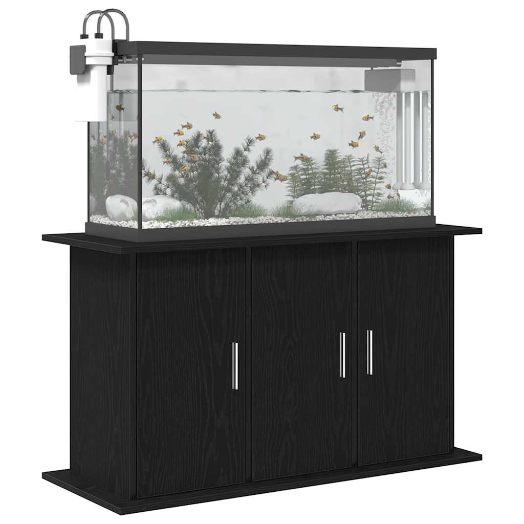 vidaXL Soporte para acuario de madera de ingeniería de roble negro 101x41x58 cm - Image 4