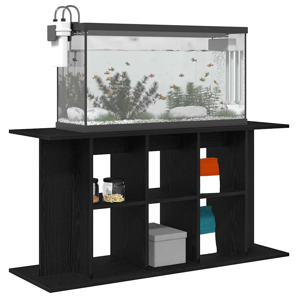 vidaXL Soporte para acuario de madera de ingeniería de roble negro 120x40x60 cm - Image 4