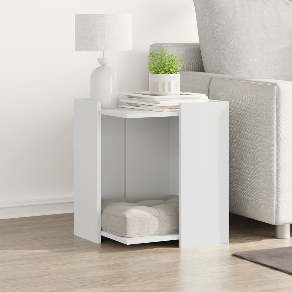 vidaXL Mueble arenero para gatos madera ingeniería blanco 42x42x51 cm - Image 3