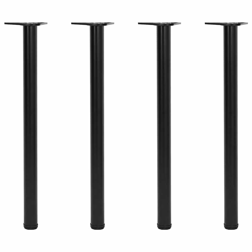 vidaXL Patas de mesa ajustables en 4 alturas negro 870 mm