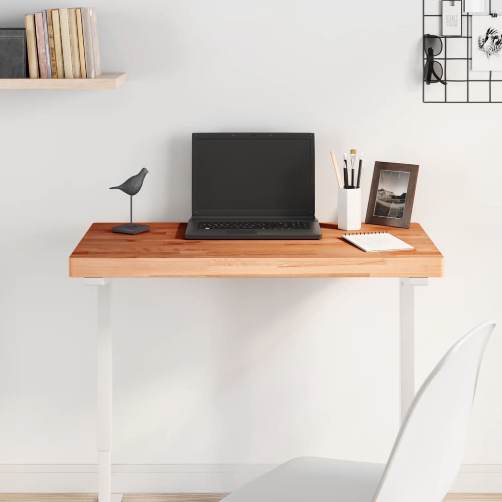 vidaXL Tablero rectangular de madera maciza de haya 80x40x4 cm