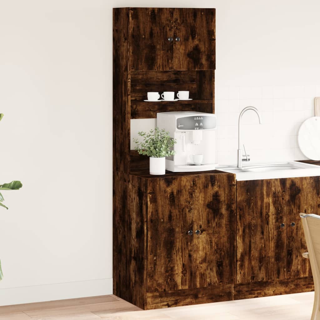 vidaXL Mueble de cocina madera ingeniería roble ahumado 60x50x180 cm