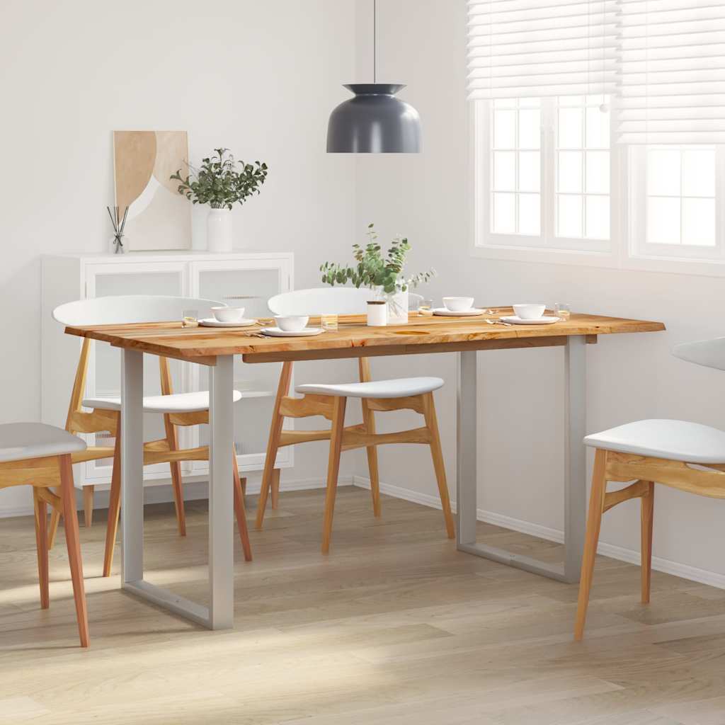 vidaXL Mesa de comedor de madera maciza de acacia 154x80x76 cm