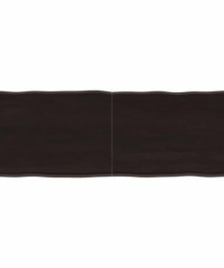 vidaXL Tablero mesa madera tratada borde vivo marrón 120x40x(2-6) cm