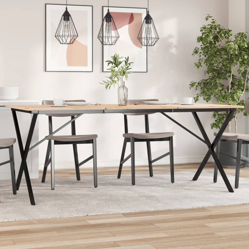 vidaXL Patas de mesa de comedor estructura X acero 160x80x73 cm