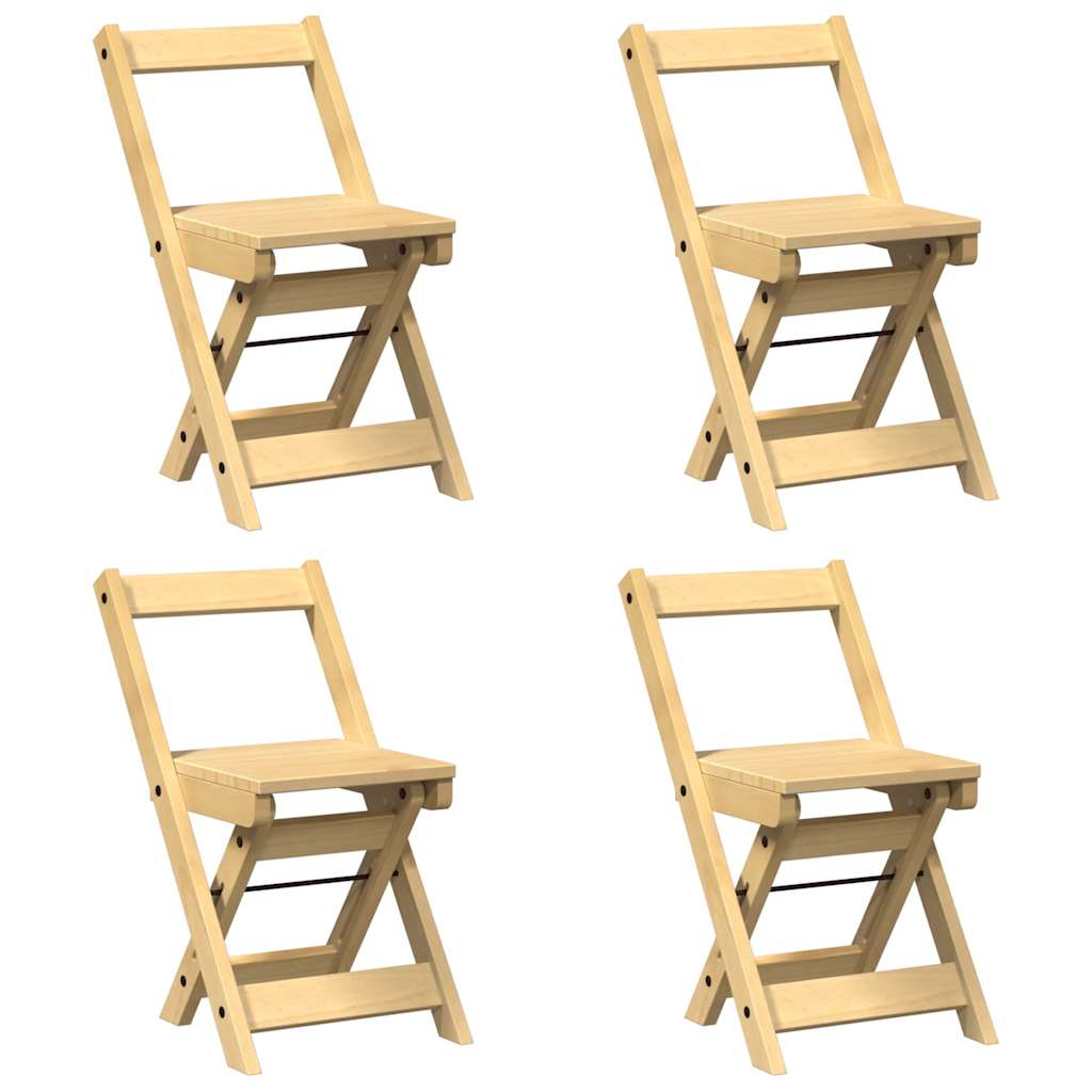 vidaXL Set comedor plegable mariposa 5 pzas Corona madera pino marrón - Image 5