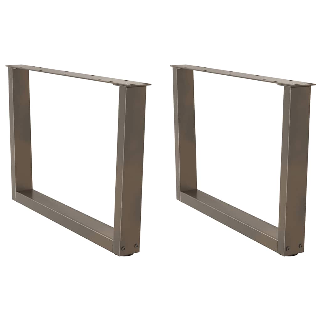 vidaXL Patas para mesa de centro en forma de V (2 unidades, acero natural, 70 x 42-43,3 cm)