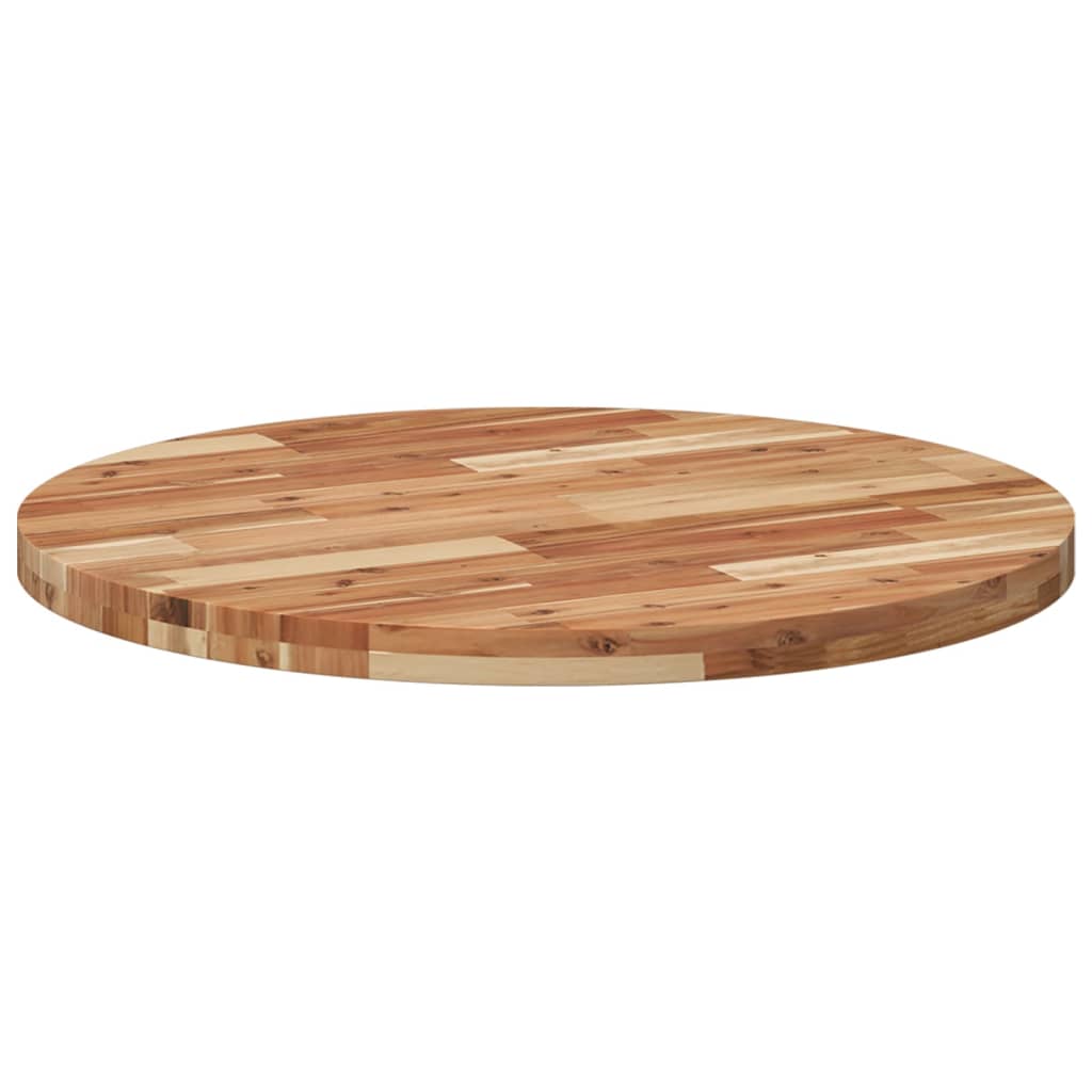 vidaXL Tablero de mesa redondo madera maciza de acacia Ø80x4 cm - Image 5