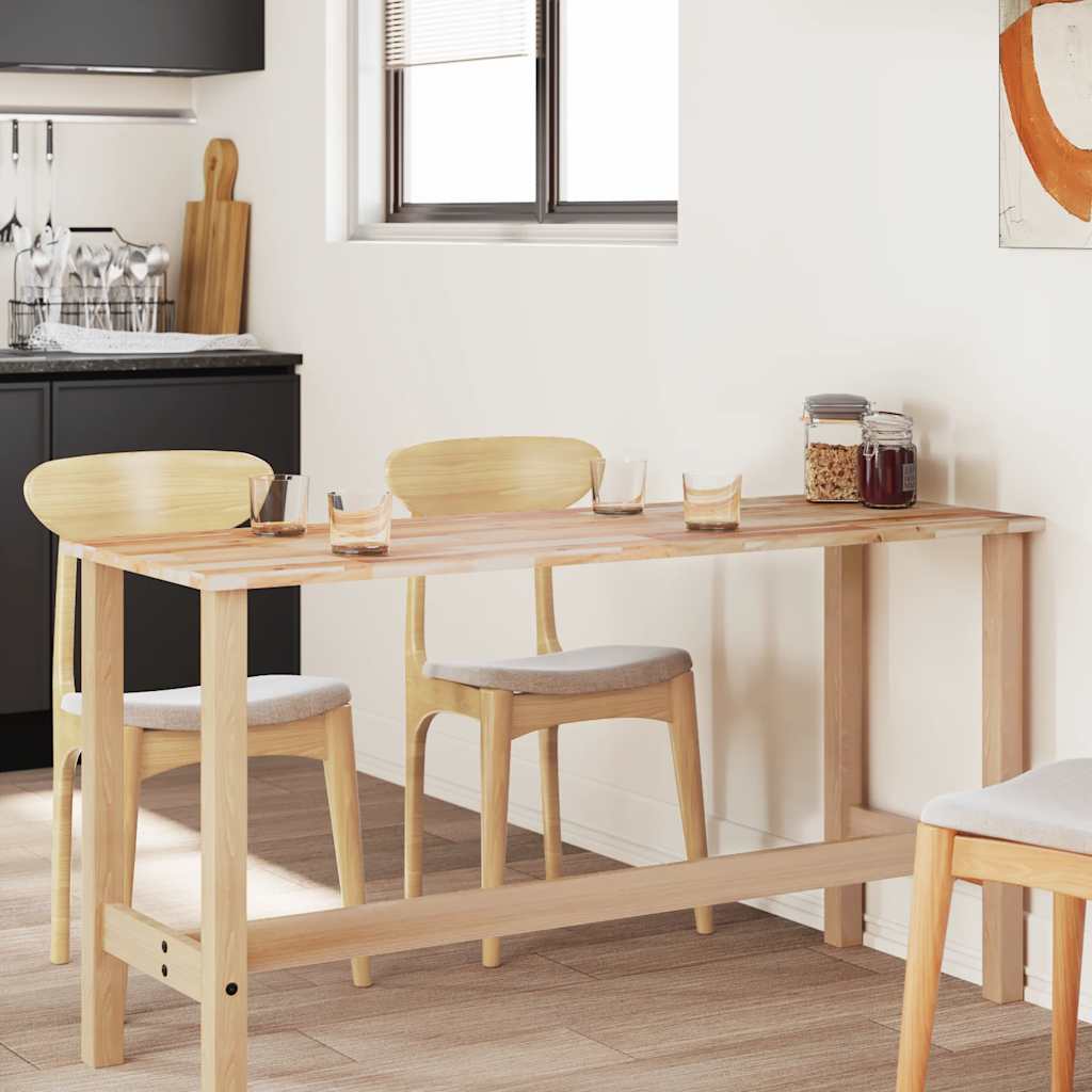 vidaXL Tablero de mesa rectangular madera maciza acacia 140x60x2 cm - Image 4
