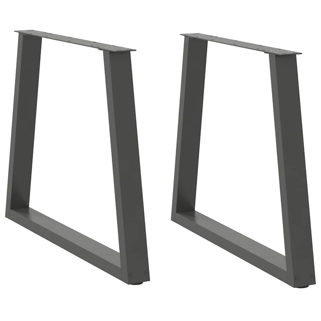 vidaXL Patas para mesa de comedor en forma de V (2 unidades), antracita, 70 x (72-73,3) cm, acero