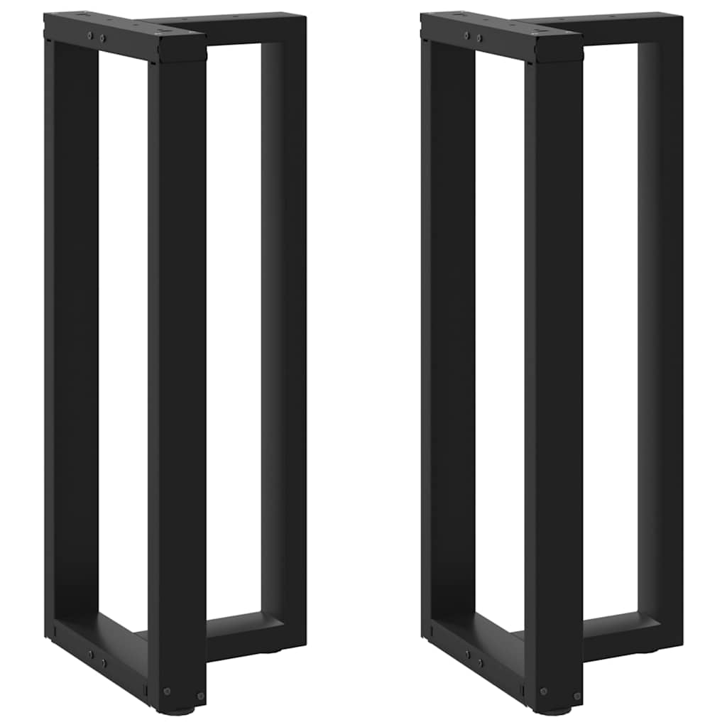 vidaXL Patas para mesa de bar en forma de T (2 unidades), color negro, 40 x 35 x (100-101) cm, acero