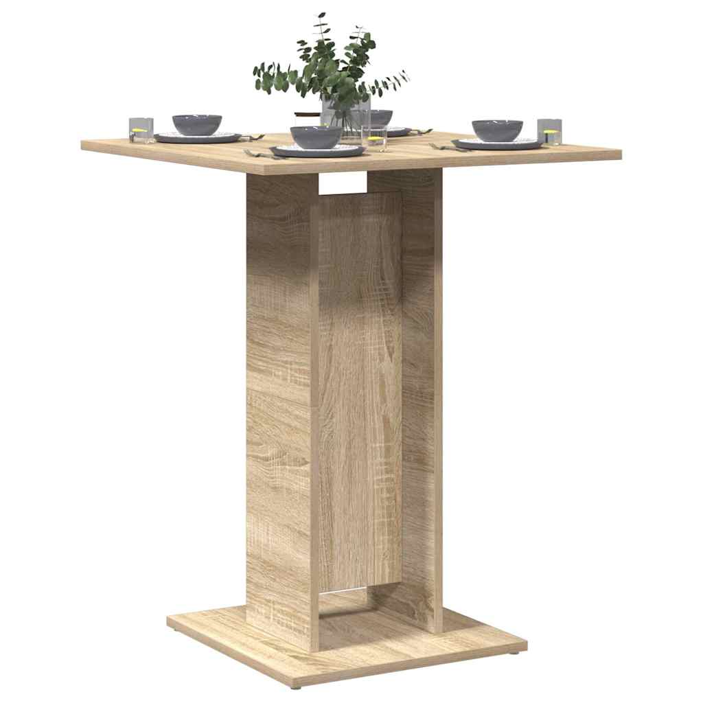 vidaXL Mesa de bistró contrachapada color roble Sonoma 60x60x75 cm