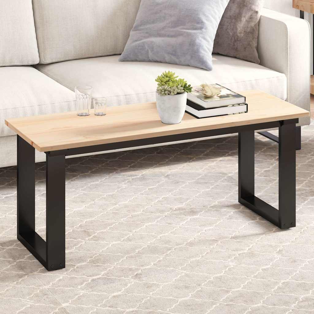 vidaXL Tablero de mesa rectangular madera maciza pino 110x40x1,7 cm